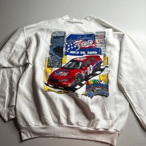 Vintage Chase Authentics NASCAR New England 300 2003 Sweatshirt White Mens XL